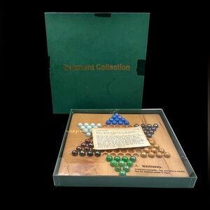 Chinese Checkers Oakmont Collection Birch Board Vintage 2000